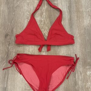 GAP Red Halter Tie Bikini Set
